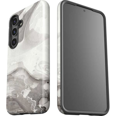 Marbleized Grey Galaxy S25 Impact Case